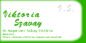 viktoria szavay business card
